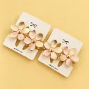 Set de 2 Mini Pinches Doble Flor Dorado