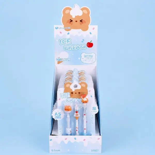 Set de 3 Lápices Osito Helado Kawaii