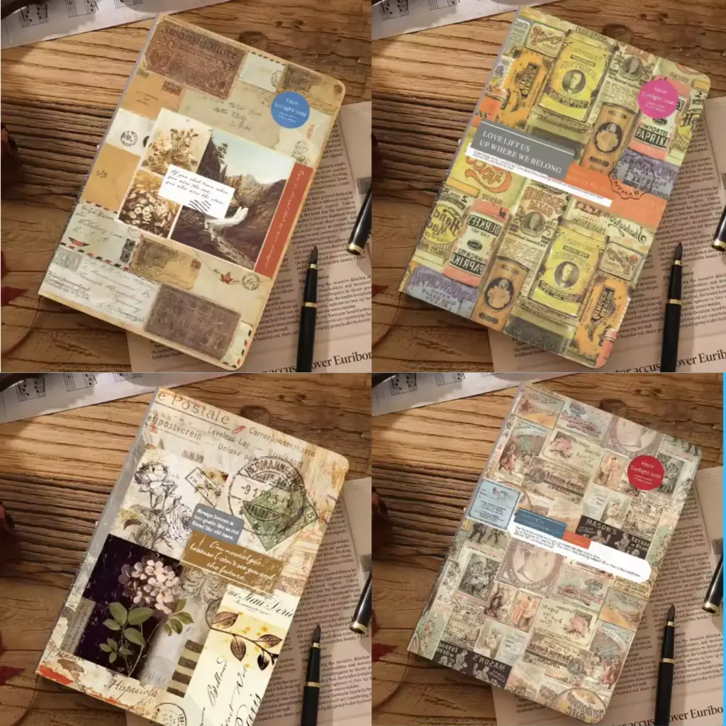 Libreta Retro Vintage Estampillas