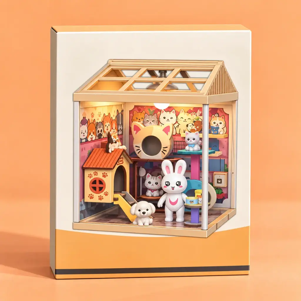 Kit Escenario Armable Mundo de Mascotas