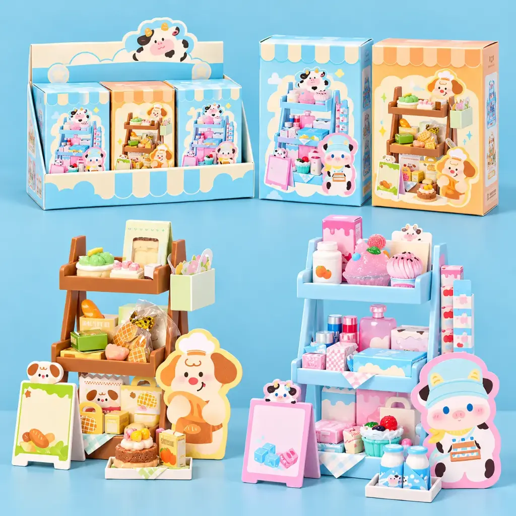 Mini  escenario para armar de Tienda de Delicias Kawaii