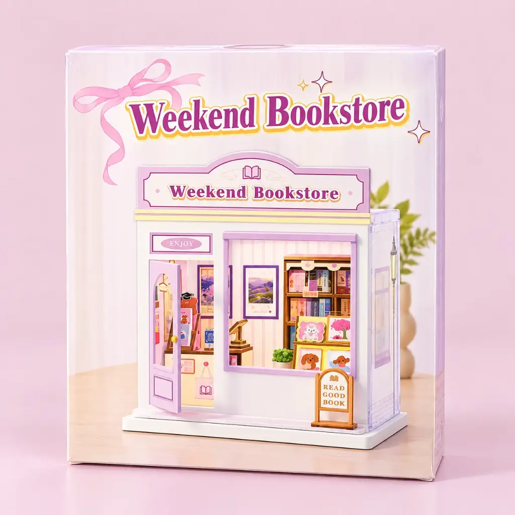 Escenario 3D Mini Librería DIY para Armar