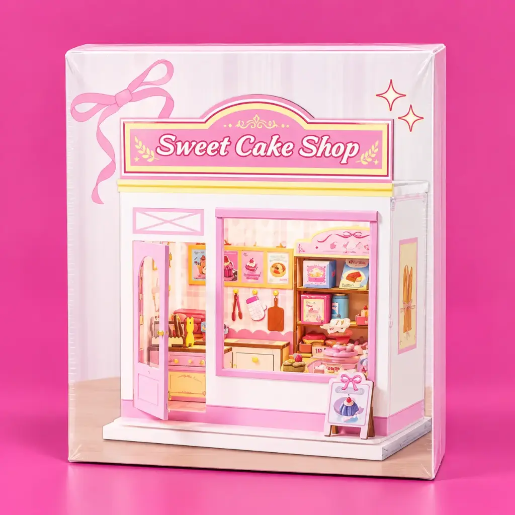 Escenario Pastelería 3D DIY para Armar – Miniatura Decorativa