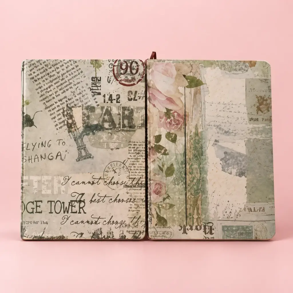 Libreta Vintage París y Flores
