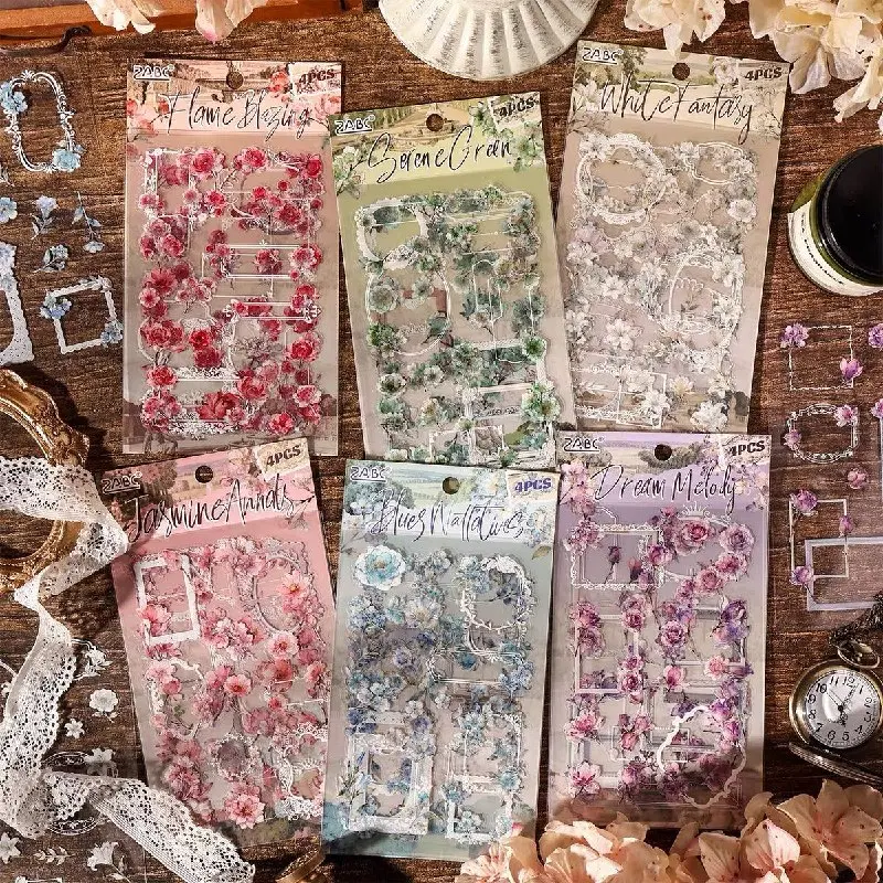 Stickers Decorativos Flores 4 Hojas