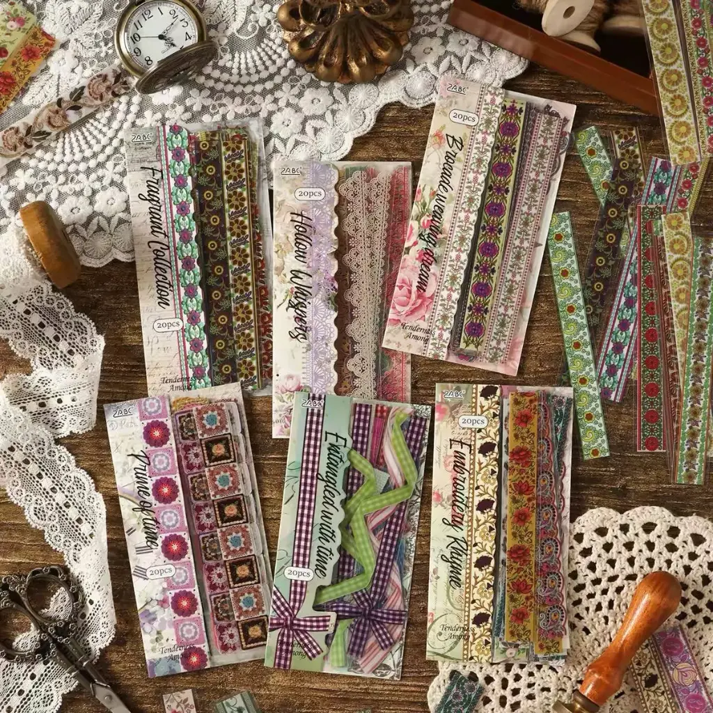 Stickers de Cintas Decorativas Vintage  20 Piezas