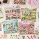  Stickers Escenario de Mujer 3 Hojas