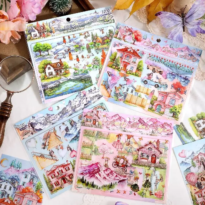 Stickers de Paisajes y Casitas Encantadas