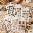Set de 6 Stickers Collage Vintage