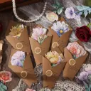 Stickers Flores Vintage en Sobre Kraft