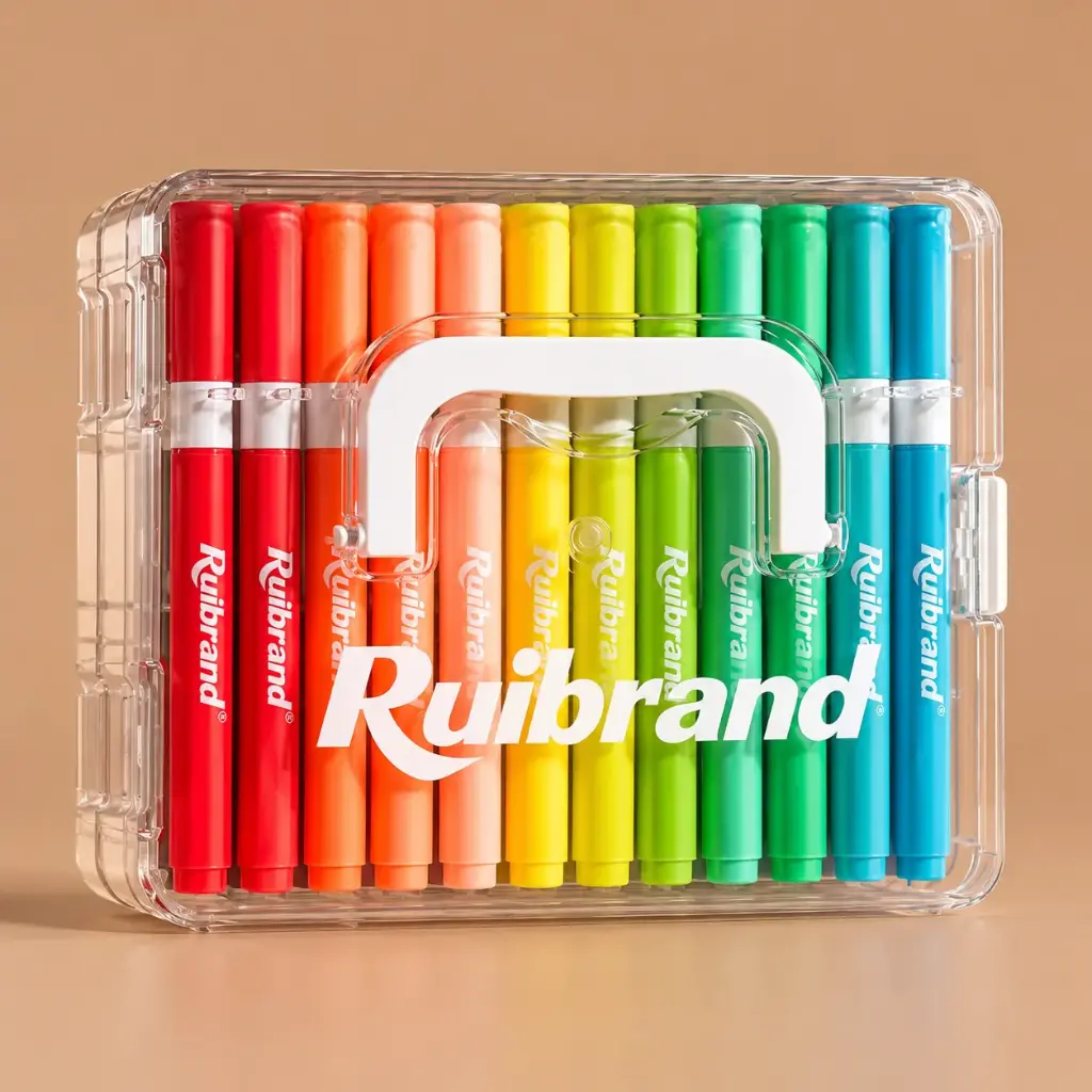 Set de 36 Plumones de Colores con Maletín Transparente
