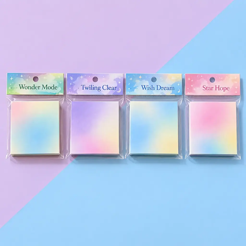 Post-it  con Degradado Pastel