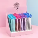 Lápiz Pasta Glitter Diseño Rosa
