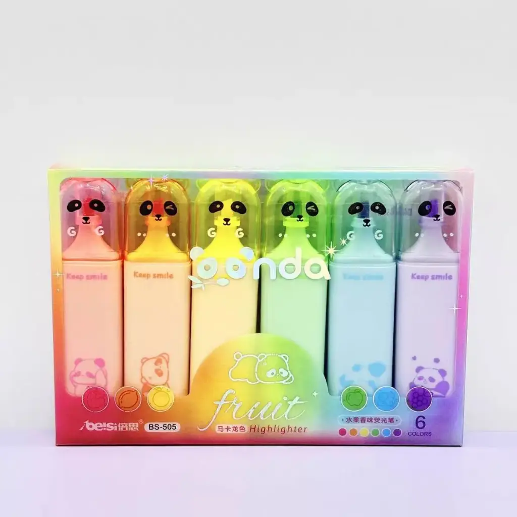 Set de 6 Destacadores Panda Neon