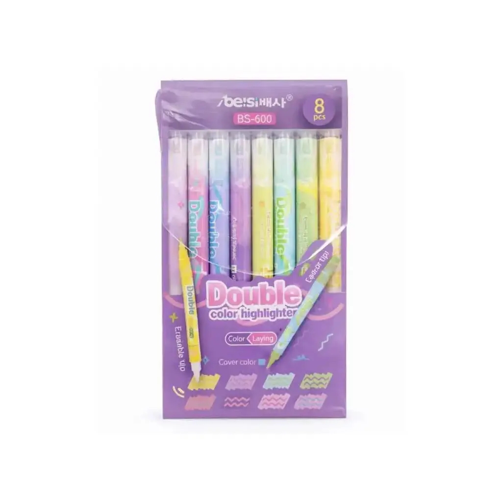 Set de 8 Marcadores Duo Pastel 