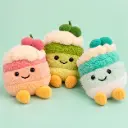 Llavero de Peluche Pastelito de Cereza