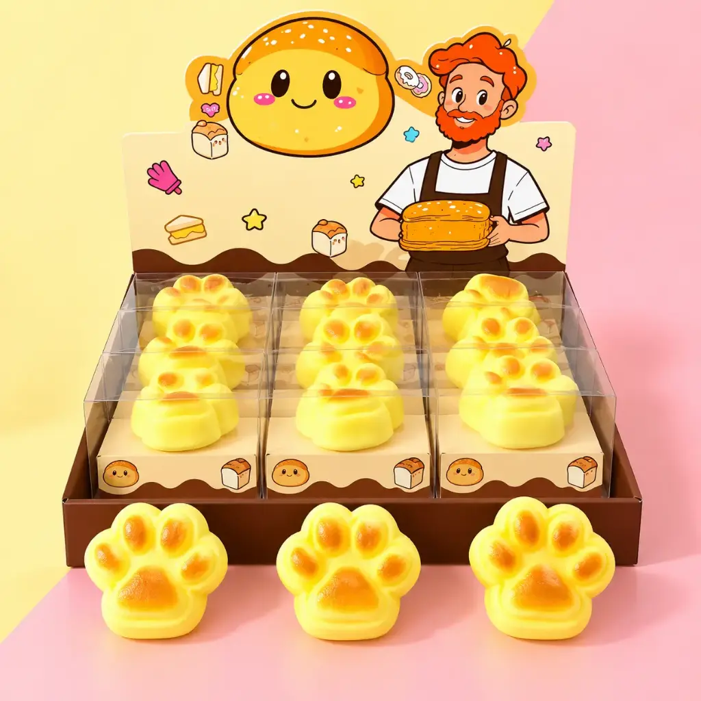 Squishy Antiestrés Pancito Patita de Gato