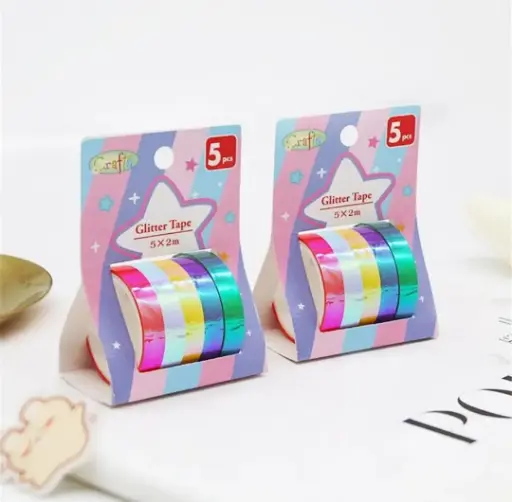 Cinta washi tape Glitter