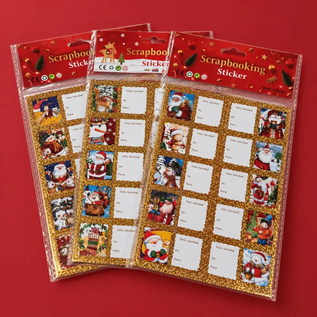 STICKER DE NAVIDAD PARA REGALOS PEGATINA NAVIDEÑA