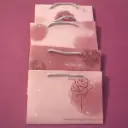 Bolsa de Regalo Pequeña Rosada de Flores