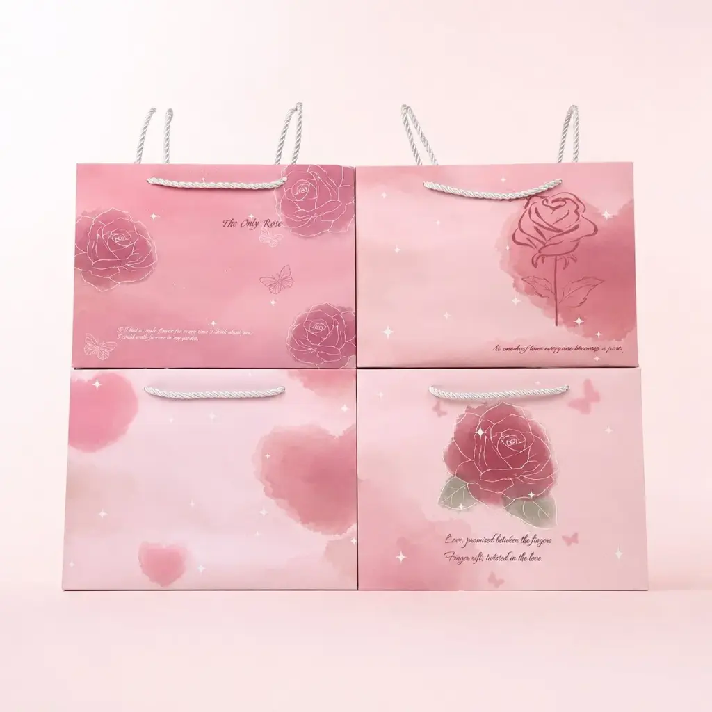 Bolsa de Regalo Rosas Nude mediana