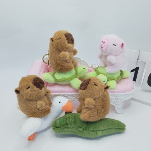 Peluche Capybara Montable con Animales