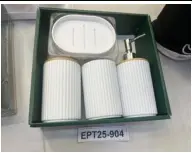 Juego de baño 4pcs relieve 