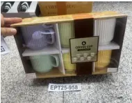 Taza de cerámica 6pcs colores surtidos