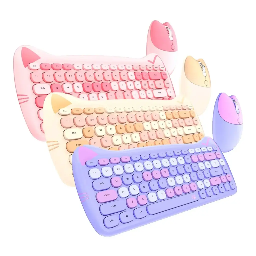 Teclado Inalámbrico Diseño de gato