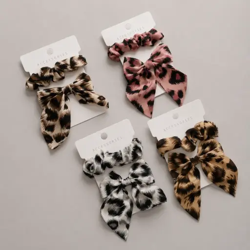 [EE25-2225] Set Colett + pinche leopardo 2225