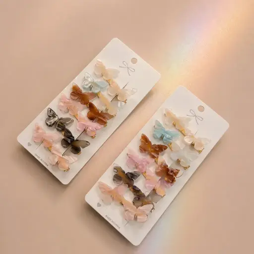 [EE25-2313] Set de 6 pinches mariposa