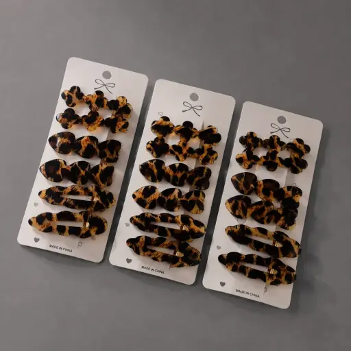 [EE25-2323] Set de pinches animal print 2323