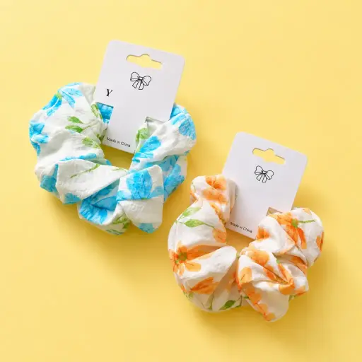 [EPT25-1623] Scrunchie Flores Pastel 1623