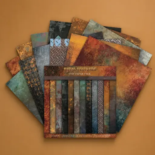 [EE26-216] Papeles Decorativos Texturas Industriales Vintage