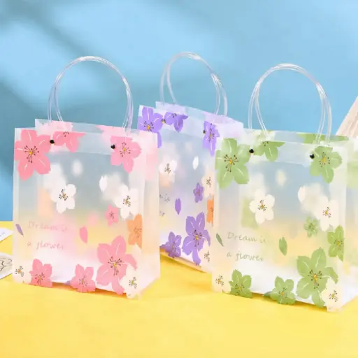 [EE26-1723] Bolsa de regalo mediana flores hawaianas 