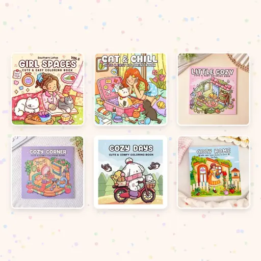 [EE26-2199] Libro de Colorear Kawaii  48 Hojas para Colorear 