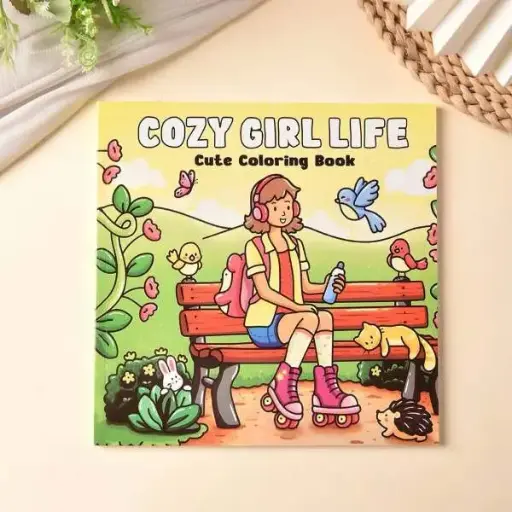 [EE26-2199] Libro para Colorear Gatitos y Kawaii 50 Hojas para Pintar 