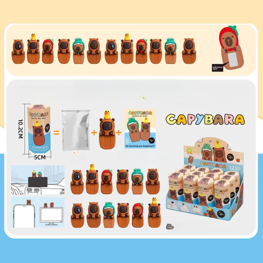 [EE24-2269] Capybara Sorpresa Figuras de Esmalte