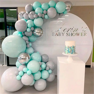[EE21-1290] Arco de Globos Celeste 136 piezas - Kit de Globos