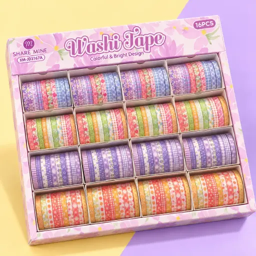 [EE26-520] Set de Washi Tape Jardín de Colores