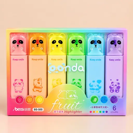 Set de 6 Destacadores Panda Neon