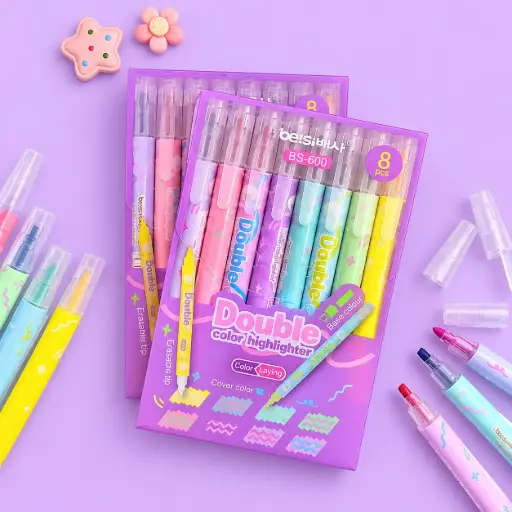 [EE26-746] Set de 8 Marcadores Duo Pastel 