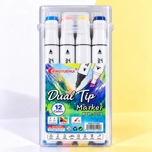 [EE26-754] Set de 12 Marcadores Doble Punta Studio