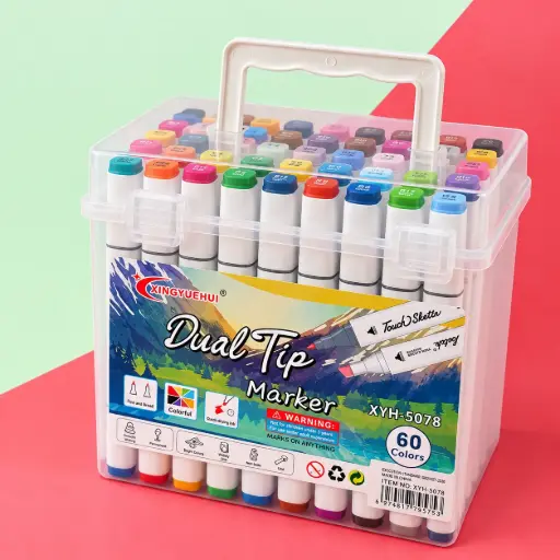 [EE26-759] Set de 60 Marcadores Doble Punta Color Studio 