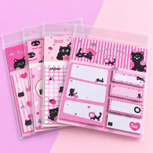 [EE26-839] Set de Post-it Gatitos Coquette