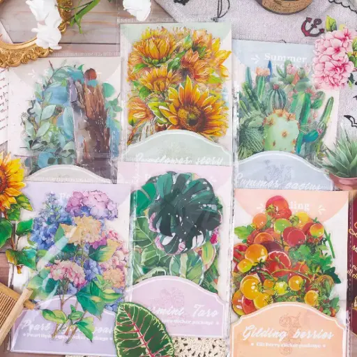 [EE25-1480] PEGATINA Florales 6 Modelos Surtidos 