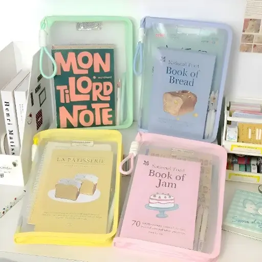 [EE25-1464] Bolsa de Documento Transparente Colores Pastel
