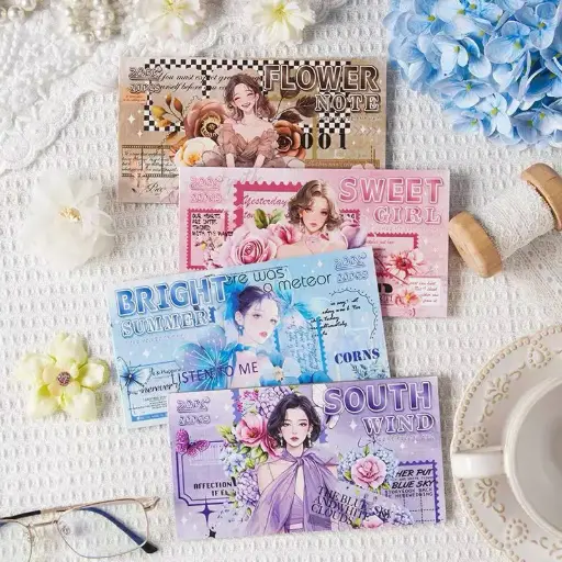 [EE25-1709] Stickers Girls Flores Vintage