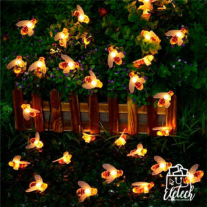 Guirnalda Solar Led Cálida Abejorros 4 mts - Imagen 5