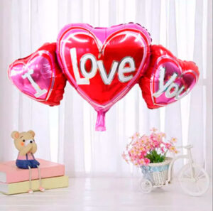 Set de Globos Metálicos I LOVE YOU - Imagen 1